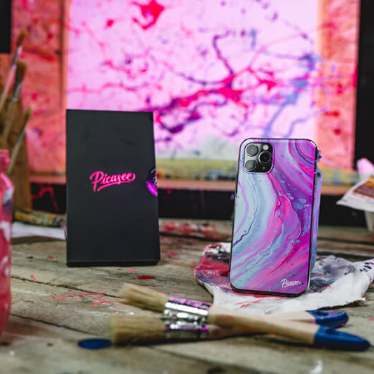  Husă cu design elegant Pink liquid pentru telefon mobil 