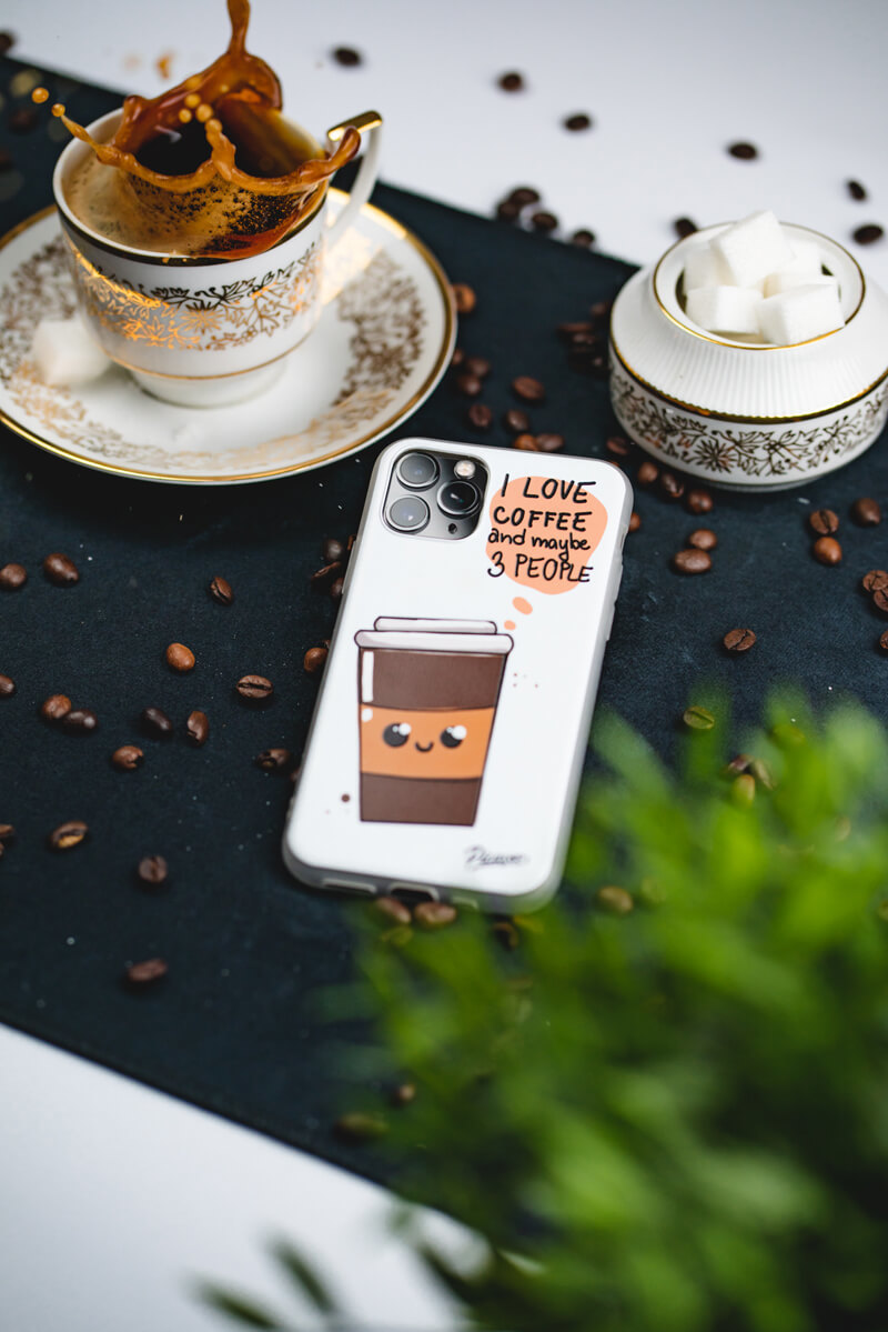 Husă pentru telefon mobil cu design Cute coffee