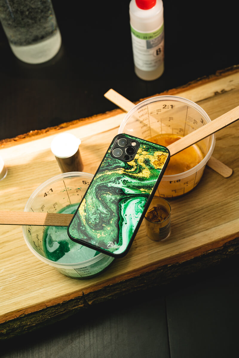 Husă pentru telefon mobil cu design Green Gold