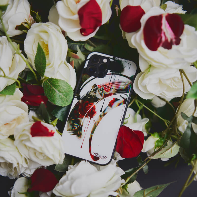Husă pentru telefon mobil cu design Roses white