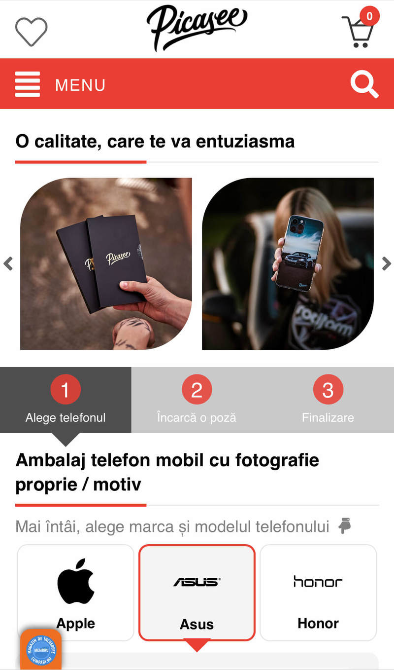 Crearea unei huse personalizate cu fotografie