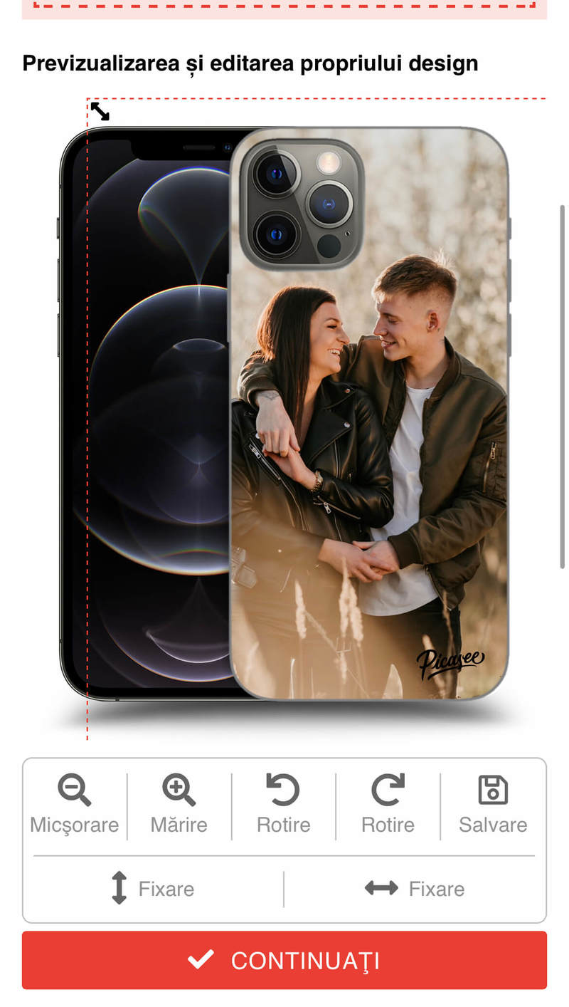 Glisează fotografia pe husă pentru a se potrivi perfect cu telefonul tău.