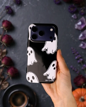 Picasee Fashion Case MagSafe pentru Apple iPhone 15 Pro - Black ghosts