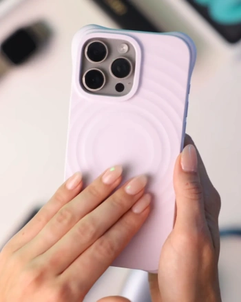 Picasee Shock-proof case s MagSafe Apple iPhone 14 Pro Max - Gravură personalizată - Violet