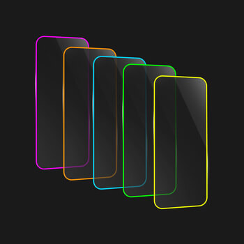 3x Picasee Sticla întărită de protecție cu ramă care strălucește în întuneric Samsung Galaxy M13 M135F - Portocaliu