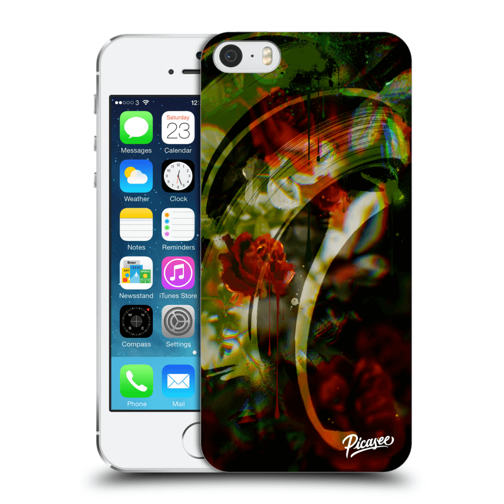 Picasee husă transparentă din silicon pentru Apple iPhone 5/5S/SE - Roses color
