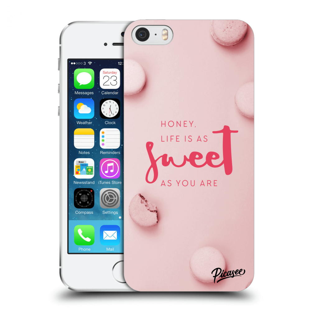 Picasee husă transparentă din silicon pentru Apple iPhone 5/5S/SE - Life is as sweet as you are