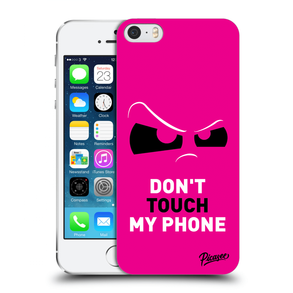 Picasee husă transparentă din silicon pentru Apple iPhone 5/5S/SE - Cloudy Eye - Pink