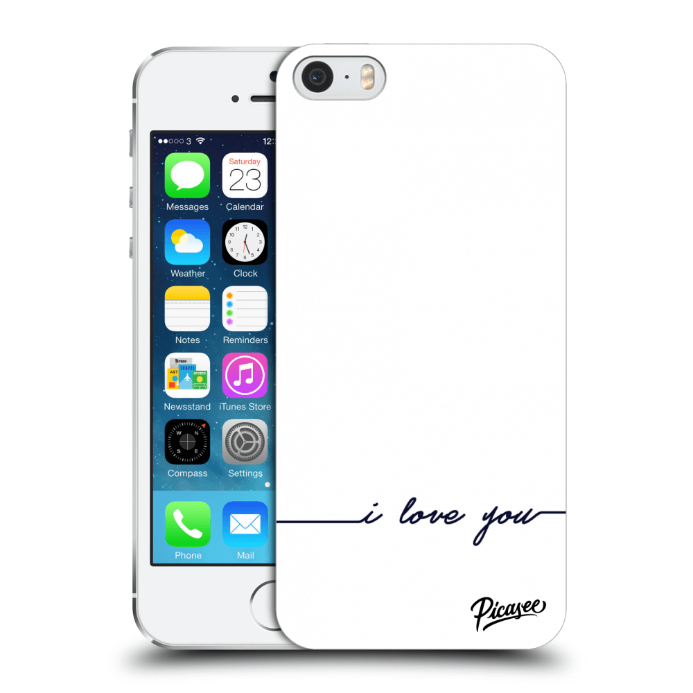 Picasee husă transparentă din silicon pentru Apple iPhone 5/5S/SE - I love you