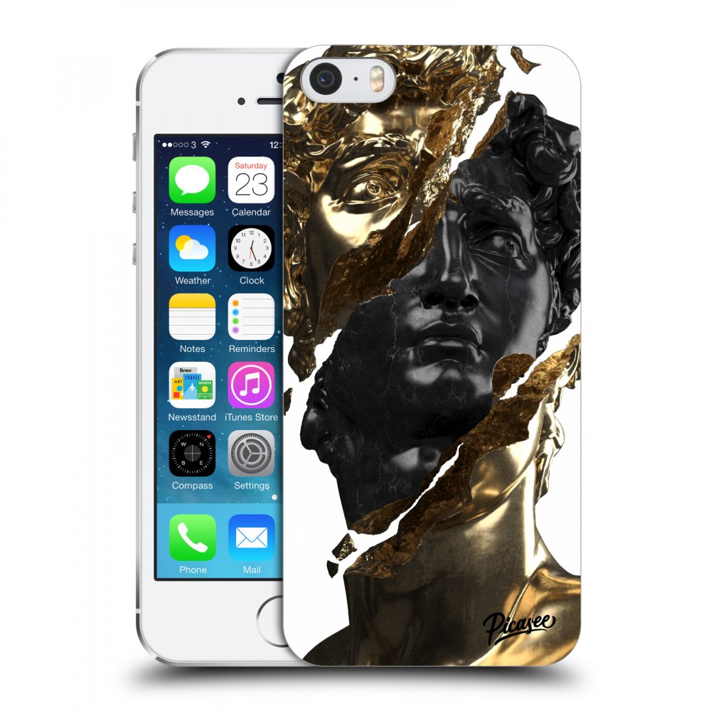 Picasee ULTIMATE CASE pentru Apple iPhone 5/5S/SE - Gold - Black