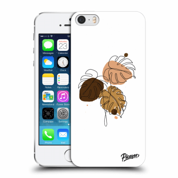 Picasee husă transparentă din silicon pentru Apple iPhone 5/5S/SE - Monstera