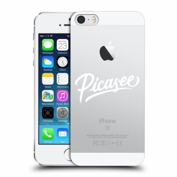 Picasee husă transparentă din silicon pentru Apple iPhone 5/5S/SE - Picasee - White