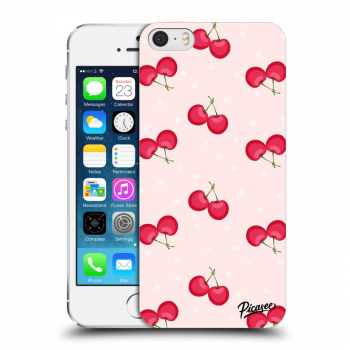 Picasee husă transparentă din silicon pentru Apple iPhone 5/5S/SE - Cherries