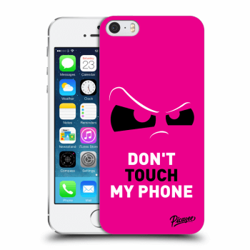 Picasee husă transparentă din silicon pentru Apple iPhone 5/5S/SE - Cloudy Eye - Pink