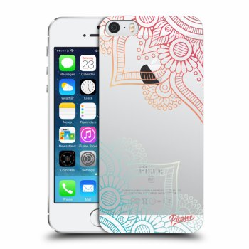 Picasee husă transparentă din silicon pentru Apple iPhone 5/5S/SE - Flowers pattern