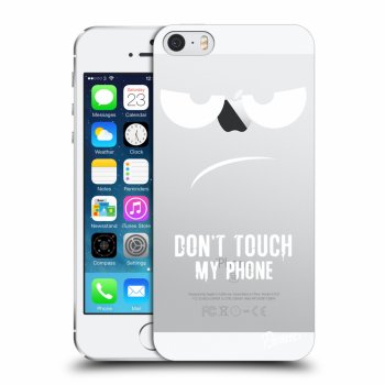 Picasee husă transparentă din silicon pentru Apple iPhone 5/5S/SE - Don't Touch My Phone