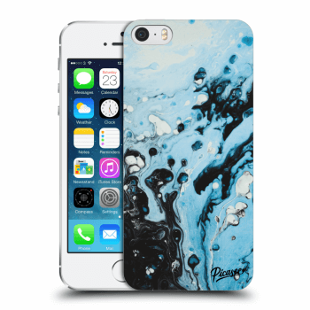 Picasee husă transparentă din silicon pentru Apple iPhone 5/5S/SE - Organic blue