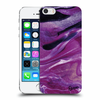 Husă pentru Apple iPhone 5/5S/SE - Purple glitter