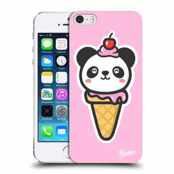 Picasee husă transparentă din silicon pentru Apple iPhone 5/5S/SE - Ice Cream Panda