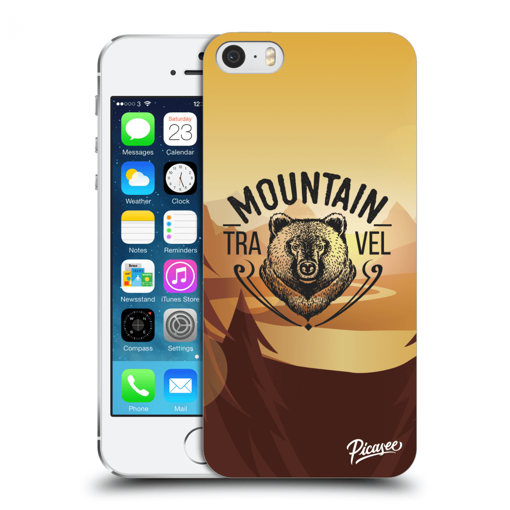 Picasee husă transparentă din silicon pentru Apple iPhone 5/5S/SE - Mountain bear
