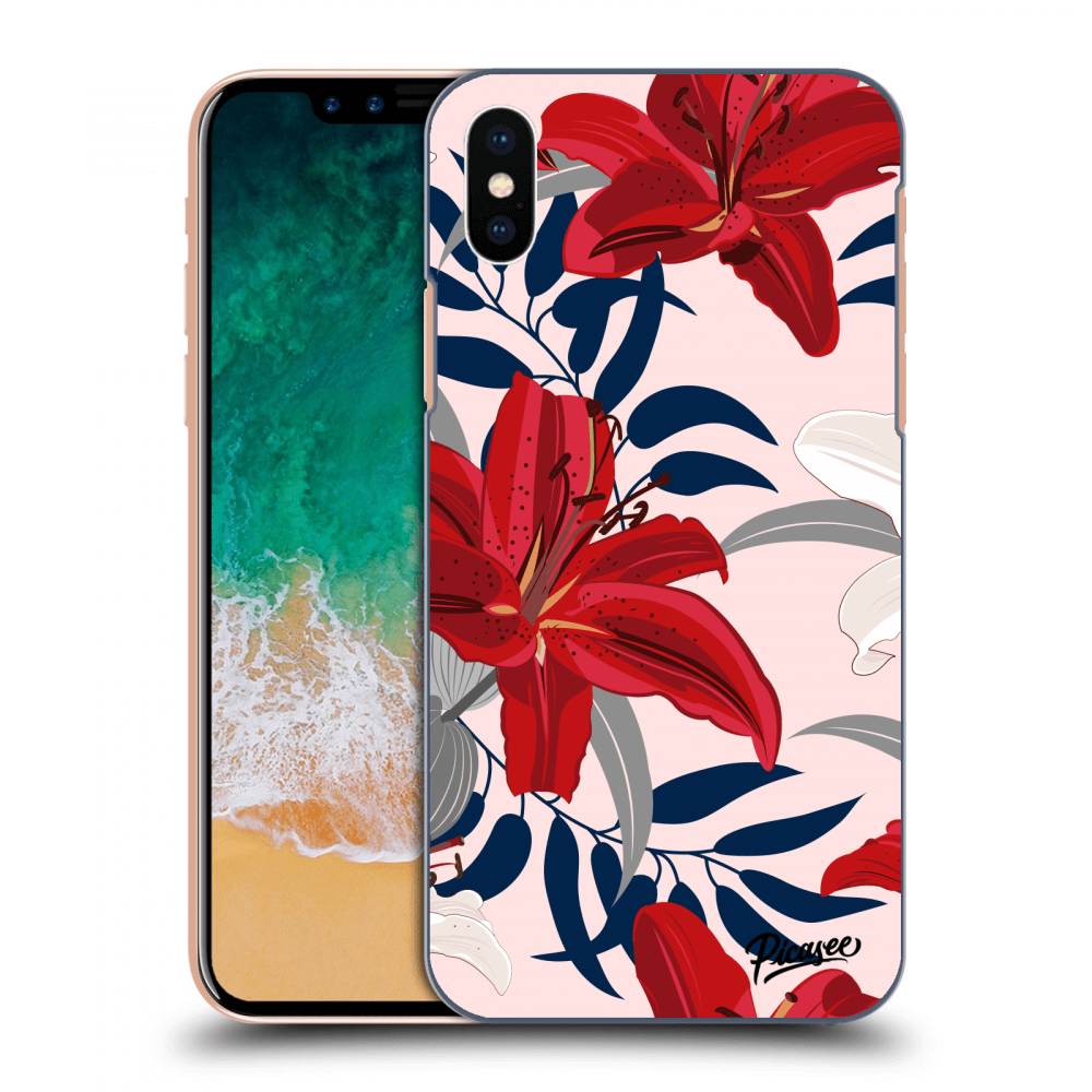 Picasee ULTIMATE CASE pentru Apple iPhone X/XS - Red Lily