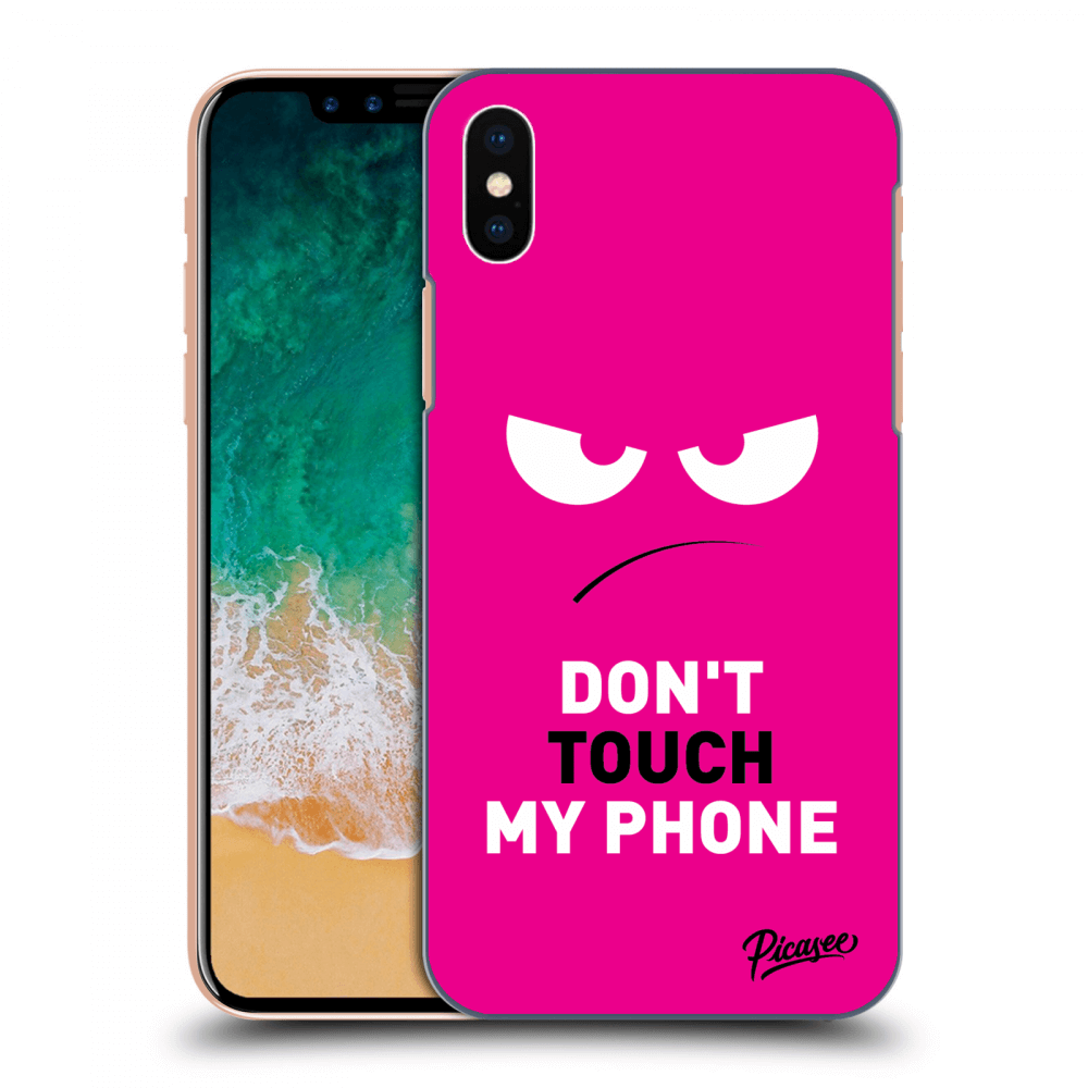 Picasee ULTIMATE CASE pentru Apple iPhone X/XS - Angry Eyes - Pink