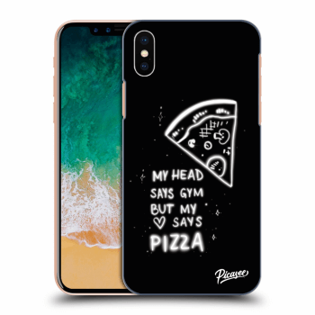 Picasee husă transparentă din silicon pentru Apple iPhone X/XS - Pizza