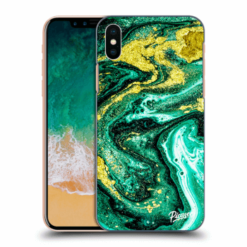 Husă pentru Apple iPhone X/XS - Green Gold