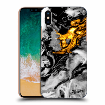 Husă pentru Apple iPhone X/XS - Black Gold 2