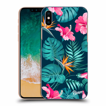 Husă pentru Apple iPhone X/XS - Pink Monstera