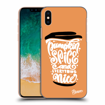 Husă pentru Apple iPhone X/XS - Pumpkin coffee