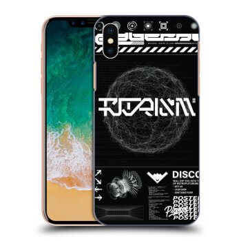 Picasee husă transparentă din silicon pentru Apple iPhone X/XS - BLACK DISCO