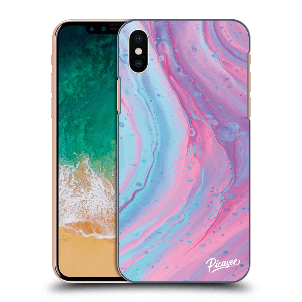 Picasee ULTIMATE CASE pentru Apple iPhone X/XS - Pink liquid