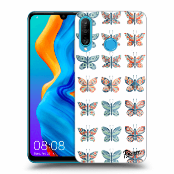 Picasee husă transparentă din silicon pentru Huawei P30 Lite - Butterflies