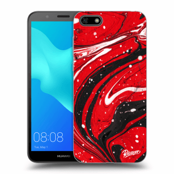 Picasee husă neagră din silicon pentru Huawei Y5 2018 - Red black