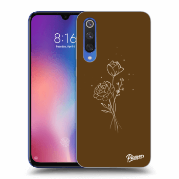 Husă pentru Xiaomi Mi 9 SE - Brown flowers