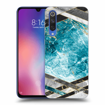 Husă pentru Xiaomi Mi 9 SE - Blue geometry