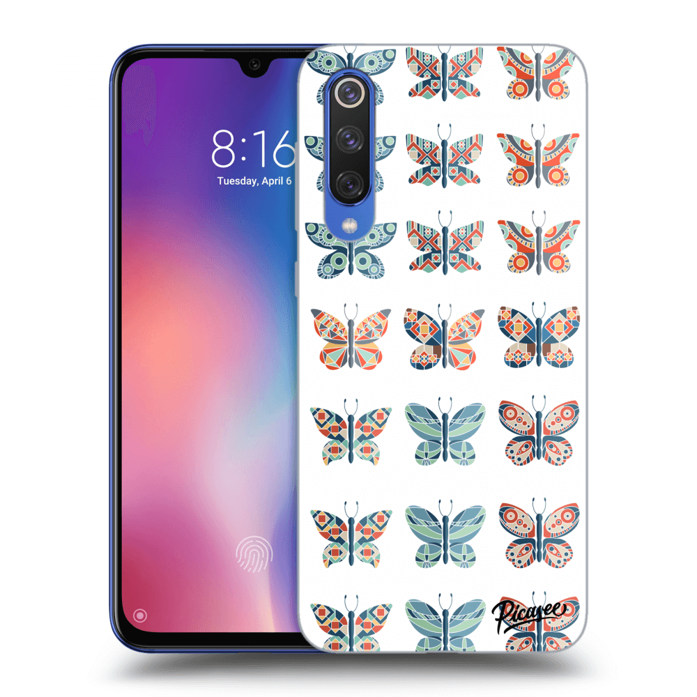 Picasee husă transparentă din silicon pentru Xiaomi Mi 9 SE - Butterflies