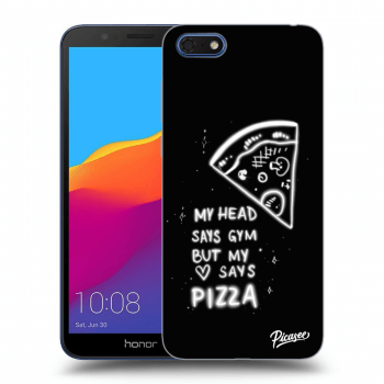 Picasee husă neagră din silicon pentru Honor 7S - Pizza