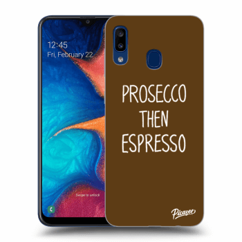 Picasee husă neagră din silicon pentru Samsung Galaxy A20e A202F - Prosecco then espresso