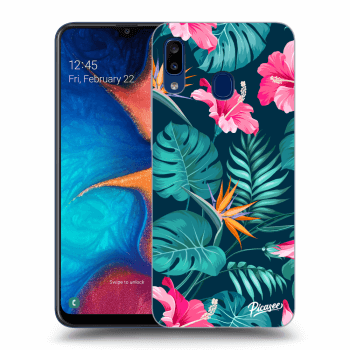 Husă pentru Samsung Galaxy A20e A202F - Pink Monstera