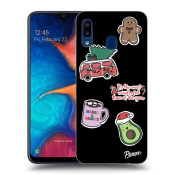 Husă pentru Samsung Galaxy A20e A202F - Christmas Stickers