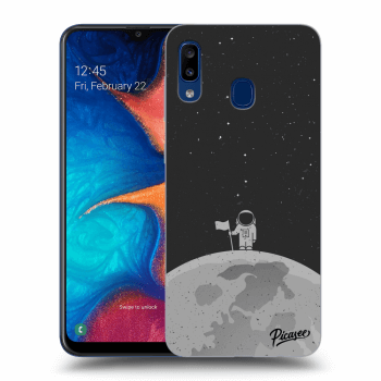 Picasee husă neagră din silicon pentru Samsung Galaxy A20e A202F - Astronaut