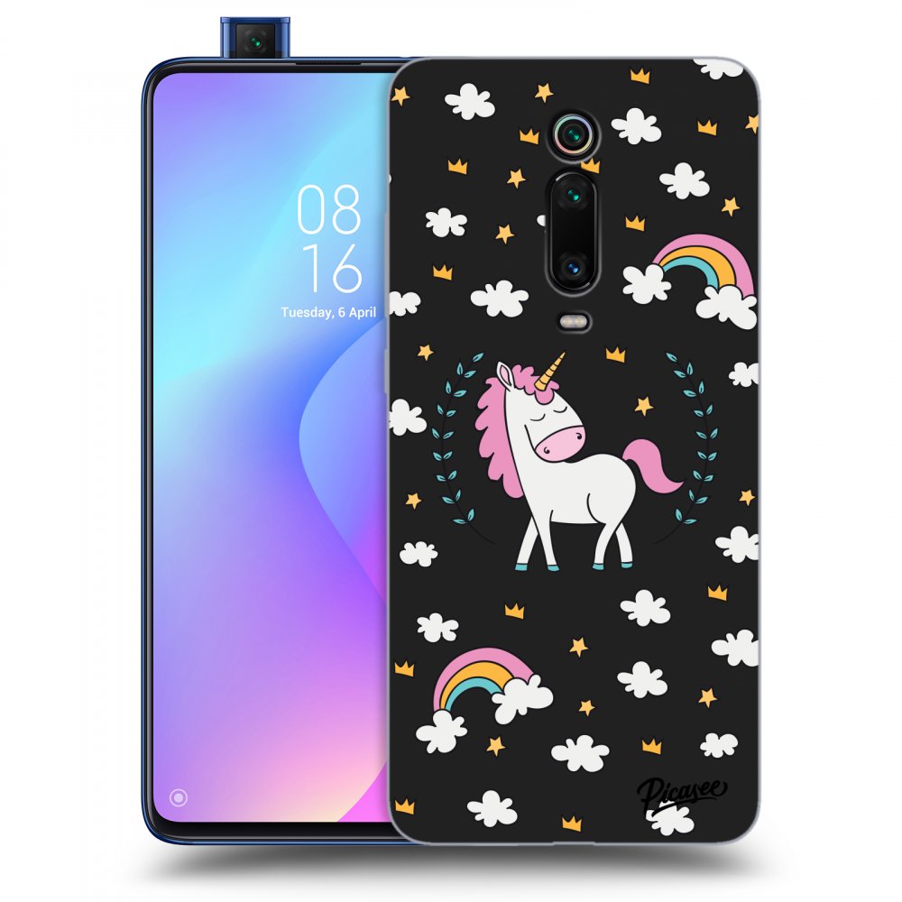 Picasee husă neagră din silicon pentru Xiaomi Mi 9T (Pro) - Unicorn star heaven