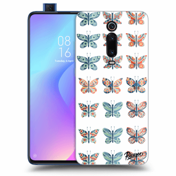 Picasee husă neagră din silicon pentru Xiaomi Mi 9T (Pro) - Butterflies