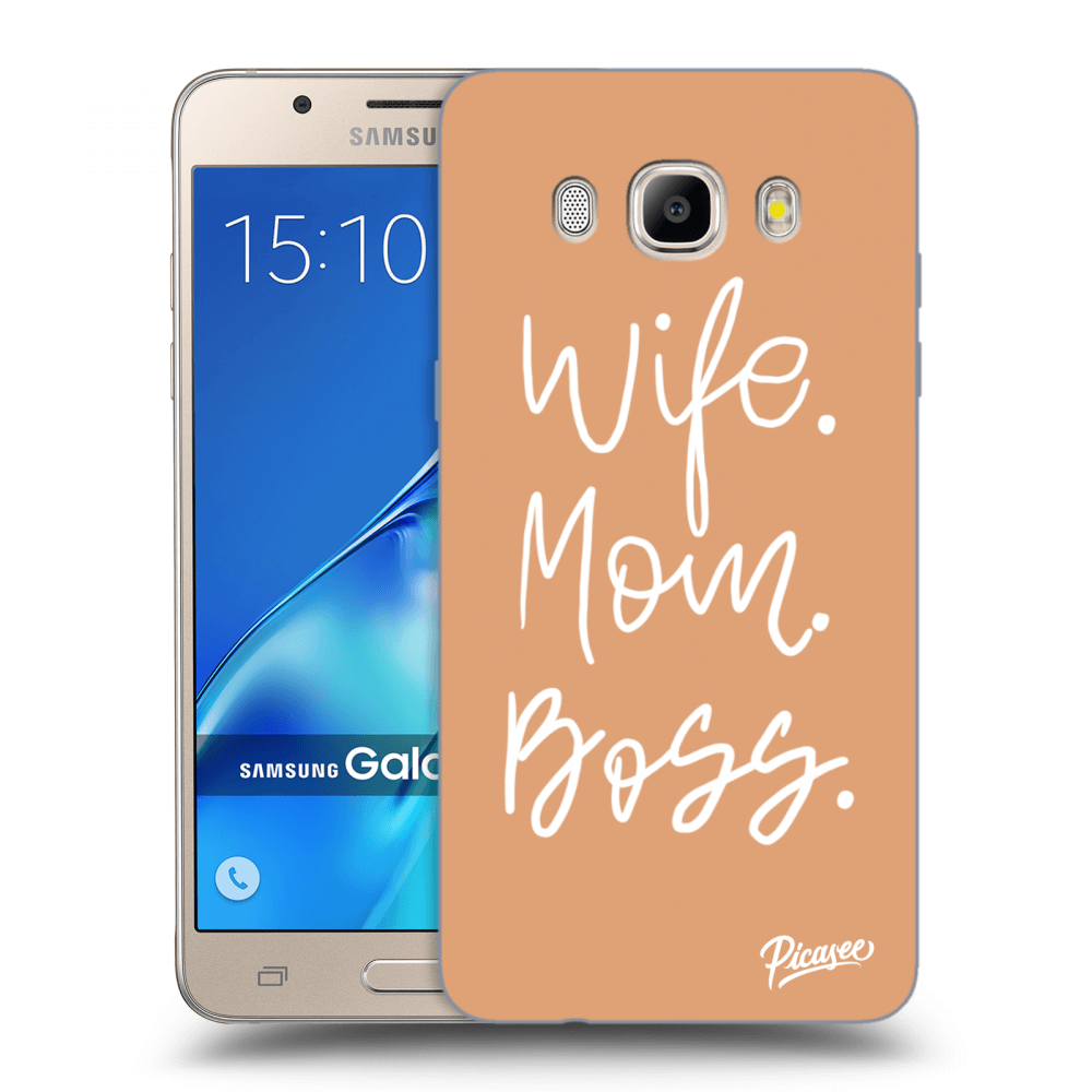 Picasee husă transparentă din silicon pentru Samsung Galaxy J5 2016 J510F - Boss Mama
