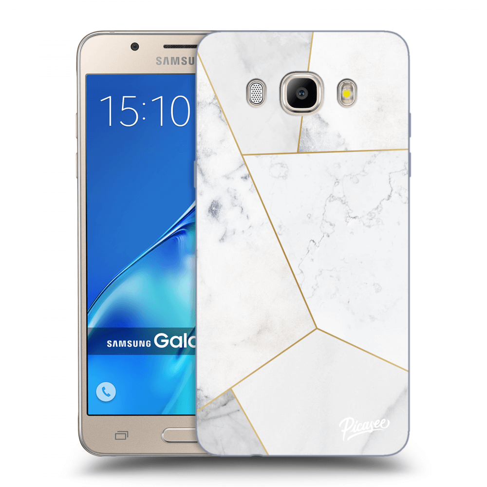 Picasee husă transparentă din silicon pentru Samsung Galaxy J5 2016 J510F - White tile