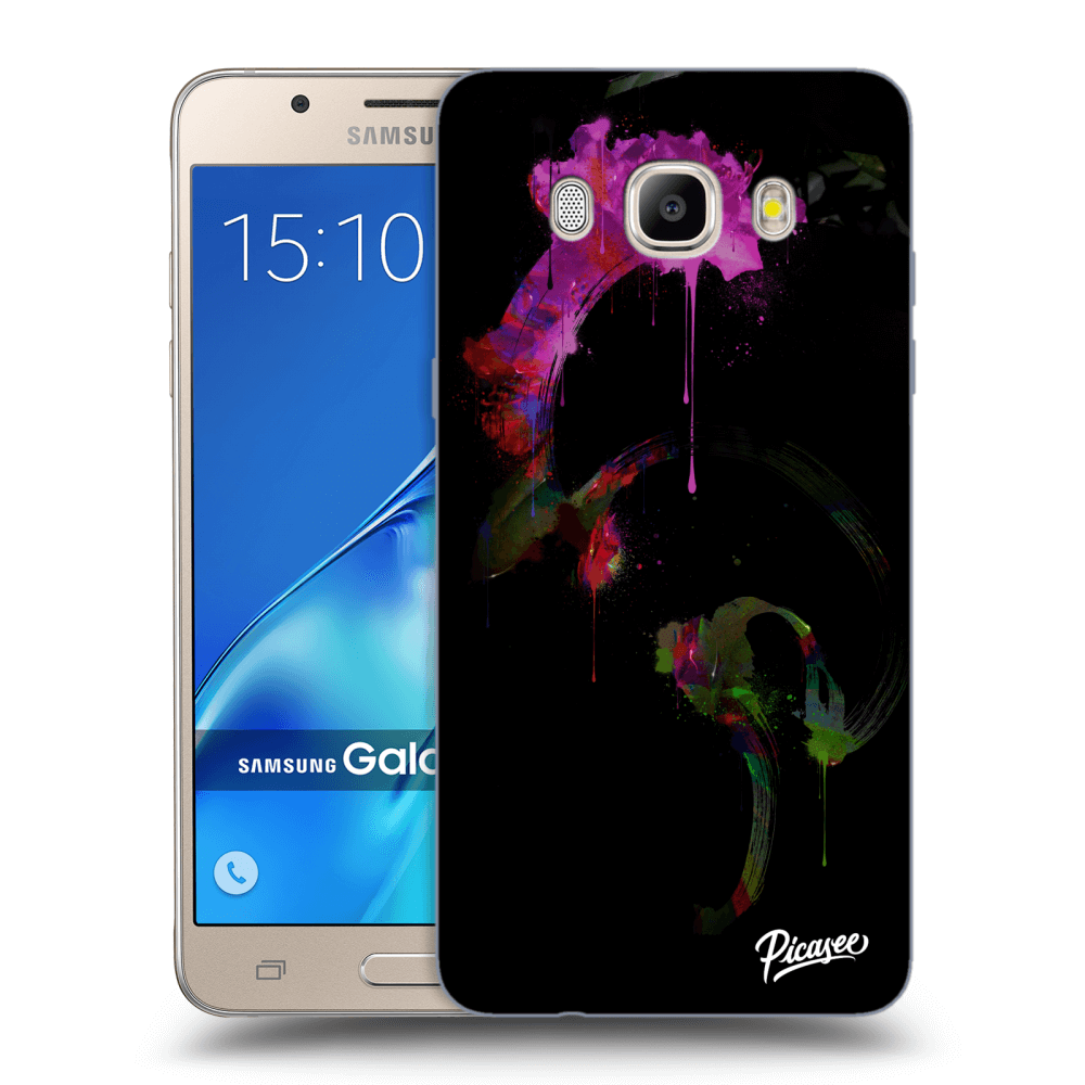Picasee husă transparentă din silicon pentru Samsung Galaxy J5 2016 J510F - Peony black
