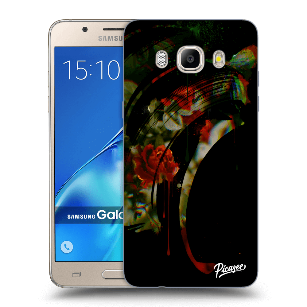 Picasee husă transparentă din silicon pentru Samsung Galaxy J5 2016 J510F - Roses black