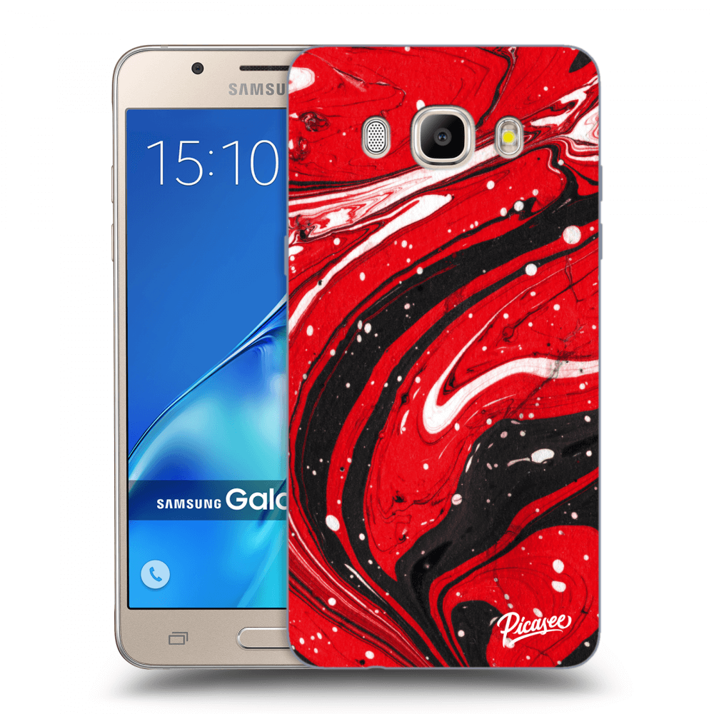 Picasee husă transparentă din silicon pentru Samsung Galaxy J5 2016 J510F - Red black